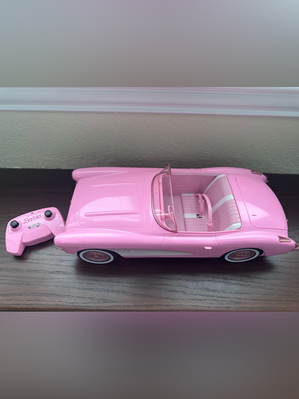 Mattel Pink Barbie Convertible Remote Control Car